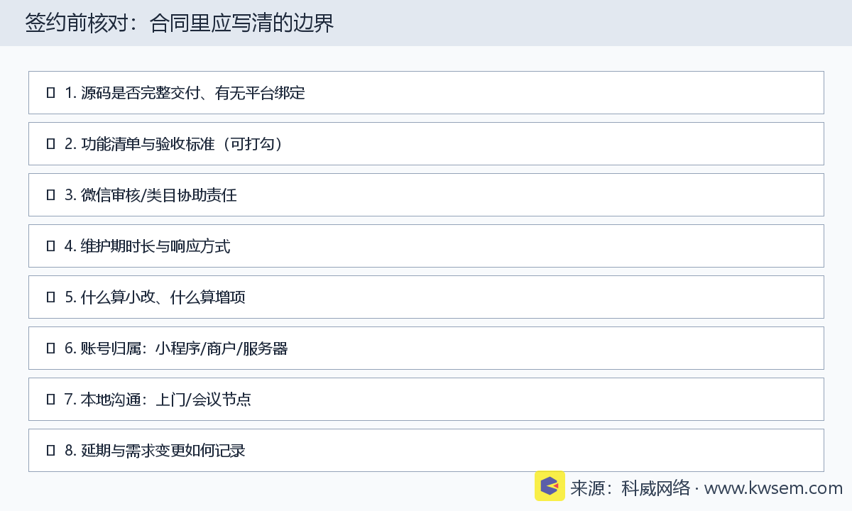 合肥2026年小程序开发服务商怎么筛?资质、案例与合同要点相关配图